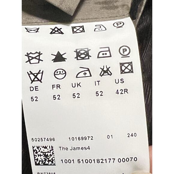 Hugo Boss Mens 42R The James Blazer 100% Virgin Wool Sport Coat Jacket - Picture 7 of 14